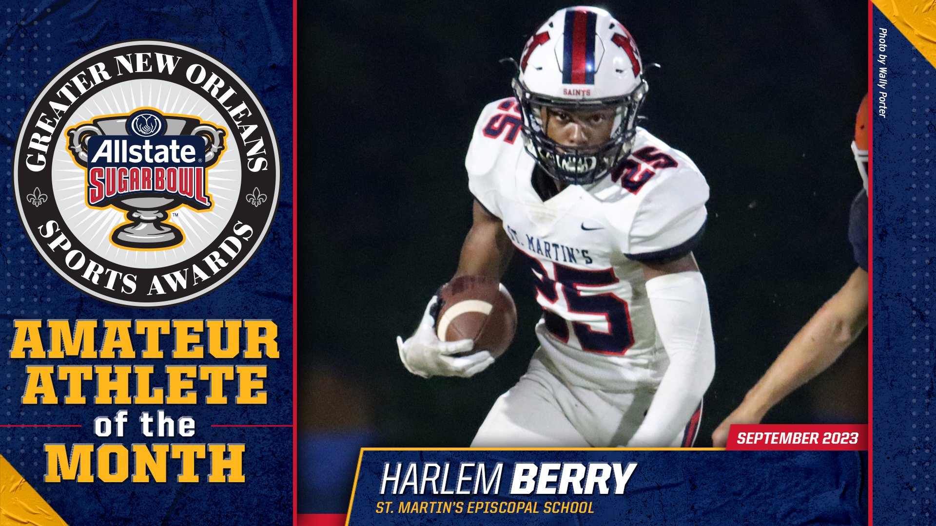 Harlem Berry Named Top September Athlete for New Orleans