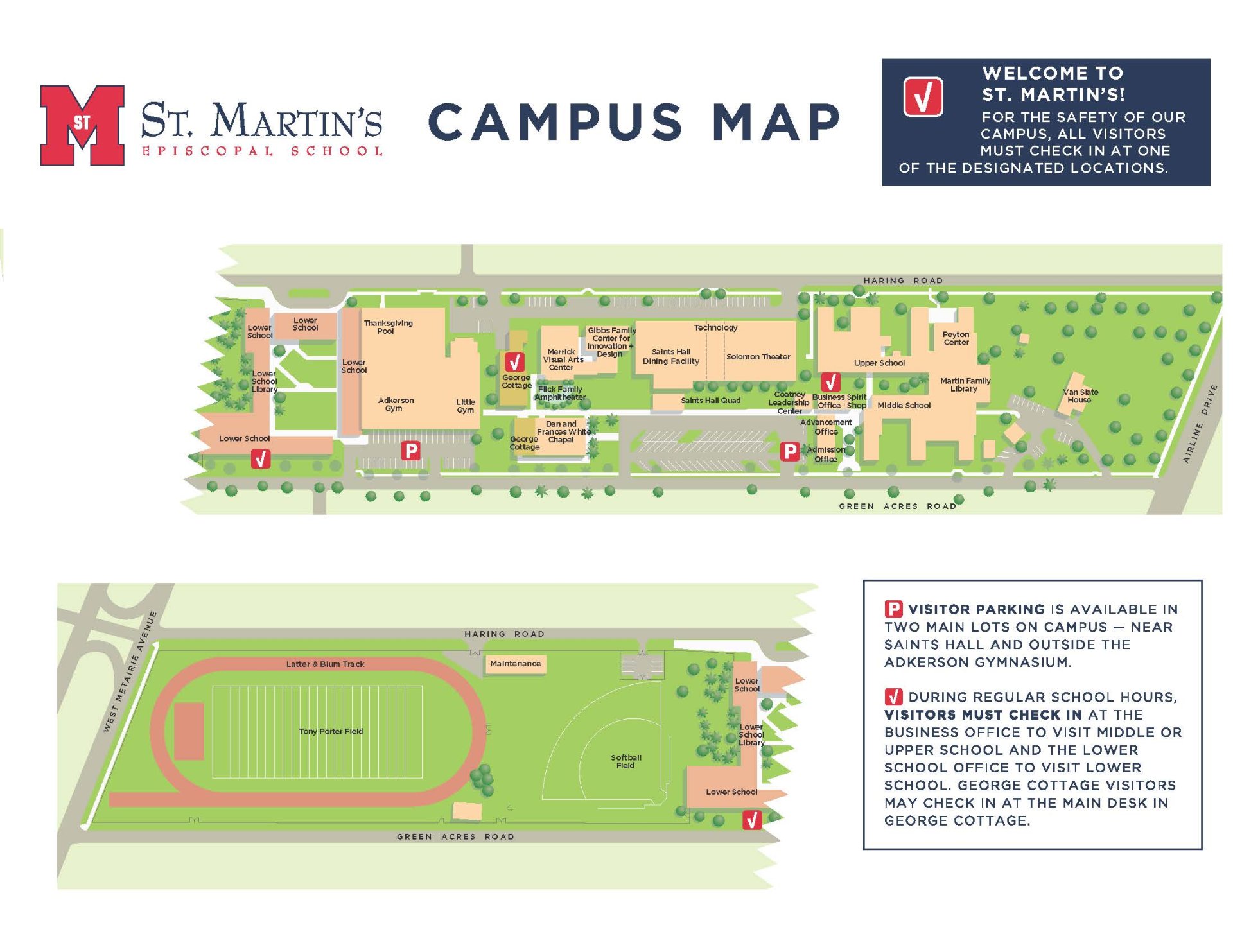 St. Martin's School campus map