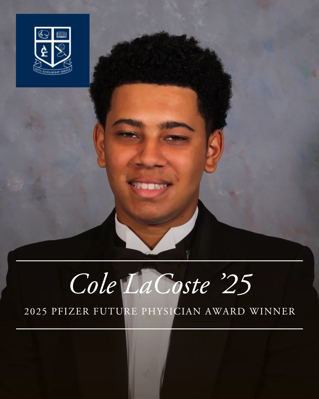 St. Martin’s Senior Cole LaCoste Named 2025 Pfizer Future Physician Award Winner