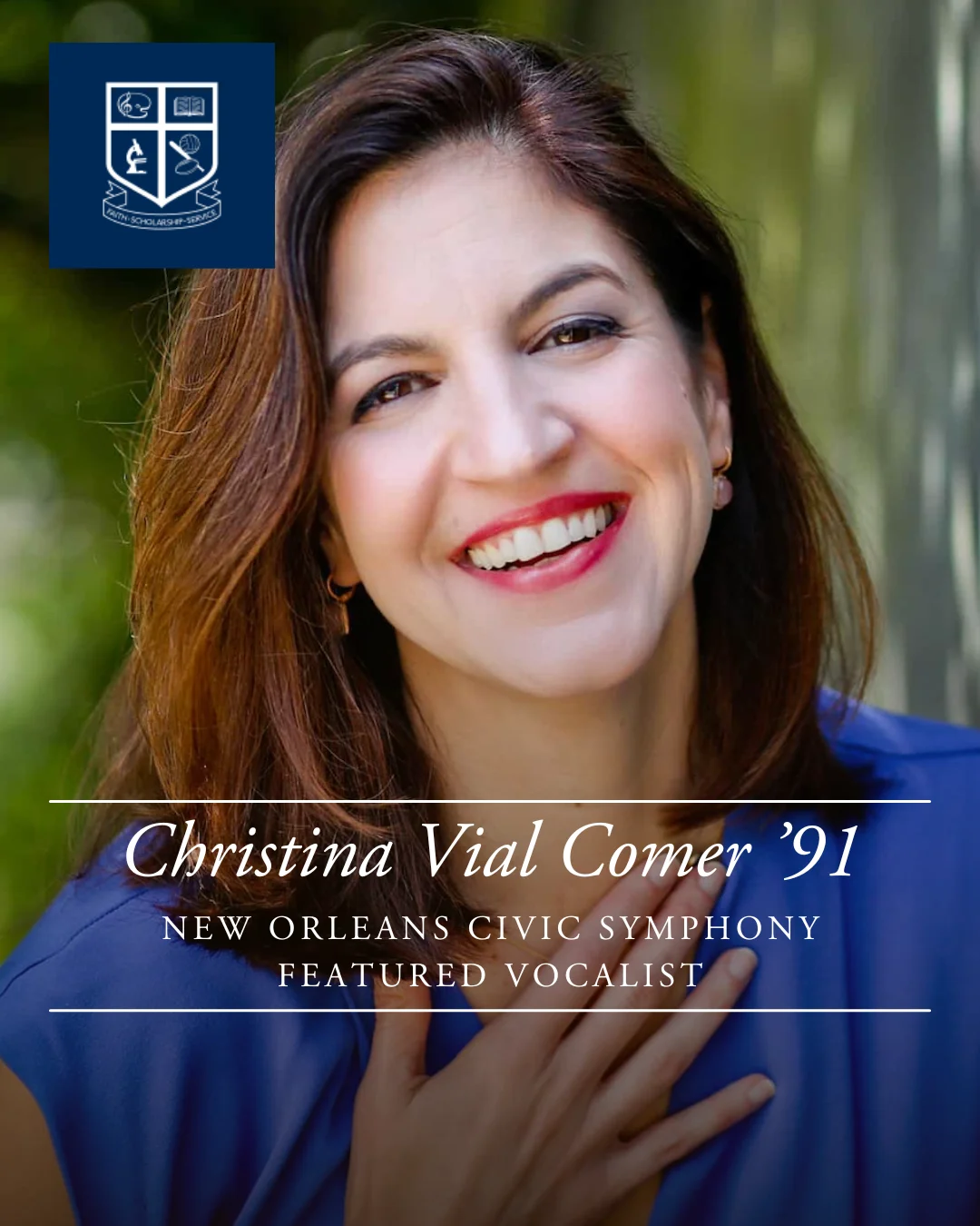 St. Martin’s Alumna and Choir Director Christina Comer ’91 Shines as Featured Soprano in New Orleans Civic Symphony Concert